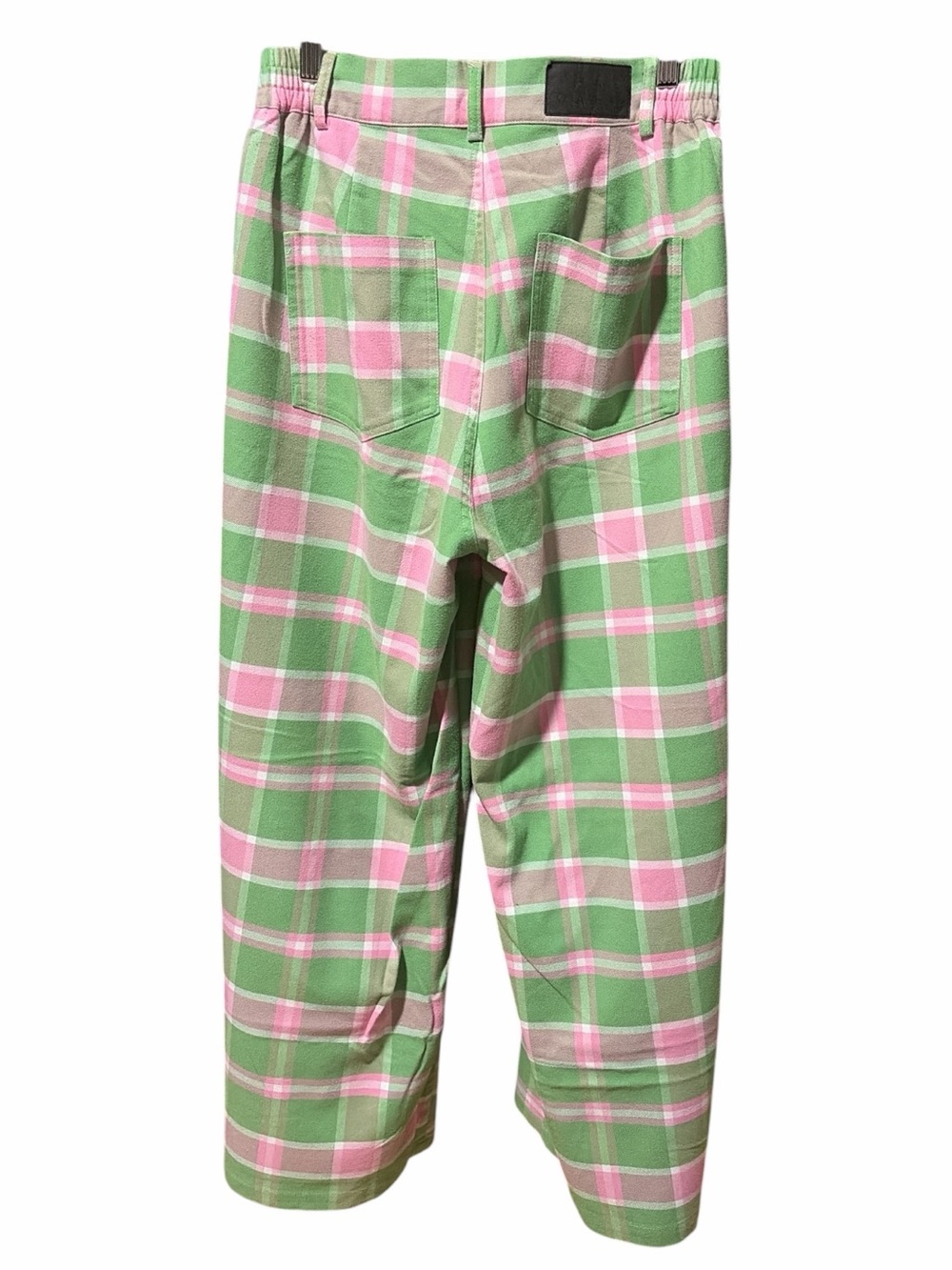 Lazy Oaf Green and Pink Check Pants - Picture 3 of 5
